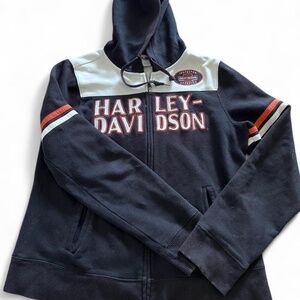 VINTAGE HARLEY DAVIDSON ZIP UP SWEATER